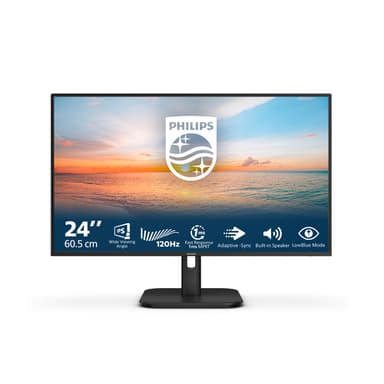 Philips 1000 series 24E1N1200A/00 computer monitor 60.5 cm (23.8") 1920 x 1080 pixels Full HD LCD Black view 1