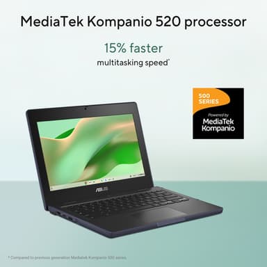 ASUS Chromebook CZ11 CZ1104CM2A-N00124 ARM Cortex 520 Laptop 29.5 cm (11.6") HD 4 GB LPDDR4x-SDRAM 64 GB eMMC Wi-Fi 6 (802.11ax) ChromeOS Grey view 7