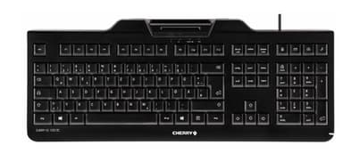 CHERRY KC 1000 SC keyboard Universal USB AZERTY Belgian Black view 1