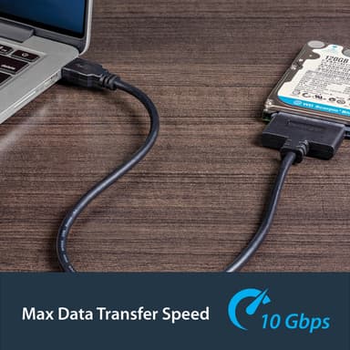 StarTech.com USB 3.1 to 2.5" SATA Hard Drive Adapter - USB 3.1 Gen 2 10Gbps with UASP External HDD/SSD Storage Converter view 8