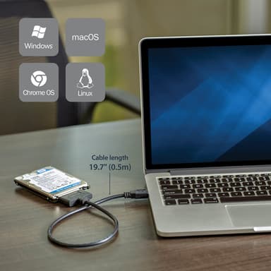 StarTech.com USB 3.1 to 2.5" SATA Hard Drive Adapter - USB 3.1 Gen 2 10Gbps with UASP External HDD/SSD Storage Converter view 7