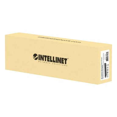 Intellinet 10" 1U PDU 4-way UK, With Indicator, Rackmount, Power Distribution Unit, UK 3-pin outlets, 3m power cord, output view 2