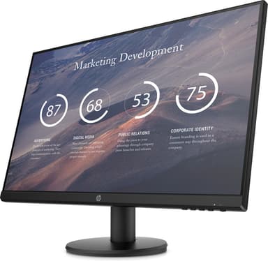 HP P27v G4 computer monitor 68.6 cm (27") 1920 x 1080 pixels Full HD LCD Black view 2