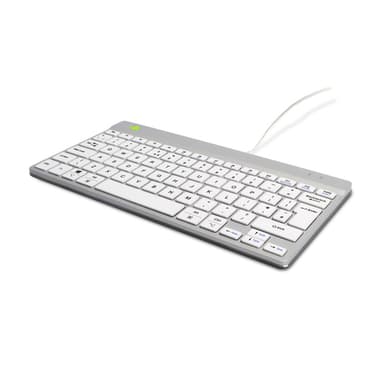 R-Go Tools Ergonomic keyboard R-Go Compact Break, compact keyboard with break software, QWERTY (UK), wired, white view 2