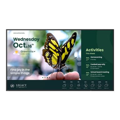 BenQ ST5504 Digital signage flat panel 139.7 cm (55") LCD 350 cd/m² 4K Ultra HD Black Built-in processor Android 18/7 view 1