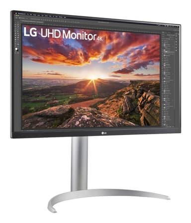 LG 27UP850K-W computer monitor 68.6 cm (27") 3840 x 2160 pixels 4K Ultra HD LED Silver, White view 3