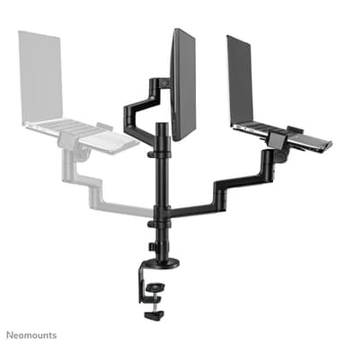 Neomounts DS20-425BL2 Monitor arm with laptop holder 17-27" - space saving view 4