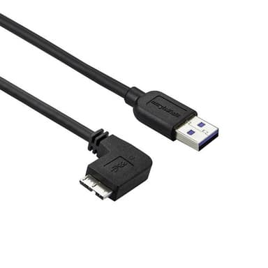 StarTech.com Slim Micro USB 3.0 Cable - M/M - Left-Angle Micro-USB - 1m (3ft) view 1