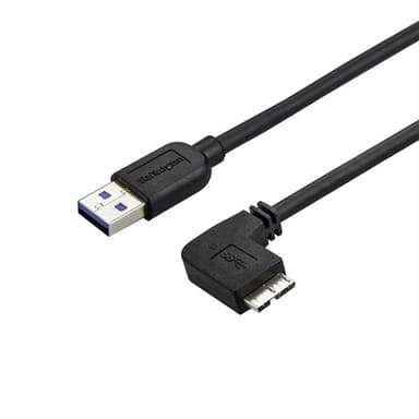 StarTech.com Slim Micro-USB 3.0 Cable - M/M - Right-Angle Micro USB - 2m (6ft) view 1
