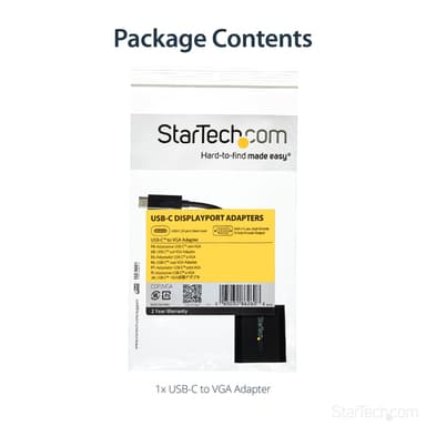 StarTech.com USB-C to VGA Adapter - Black - 1080p - Video Converter For Your MacBook Pro - USB C to VGA Display Dongle - Upgraded Version is CDP2VGAEC view 13