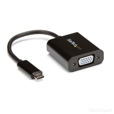 StarTech.com USB-C to VGA Adapter - Black - 1080p - Video Converter For Your MacBook Pro - USB C to VGA Display Dongle - Upgraded Version is CDP2VGAEC view 1