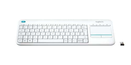 Logitech Wireless Touch K400 Plus keyboard Universal RF Wireless AZERTY Belgian White