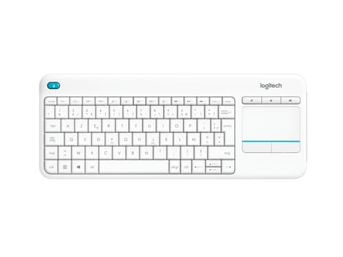 Logitech Wireless Touch K400 Plus keyboard Universal RF Wireless AZERTY Belgian White