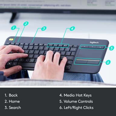 Logitech Wireless Touch Keyboard K400 Plus (QWERTZ) — 920-007133 view 7