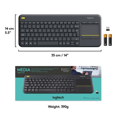 Logitech Wireless Touch Keyboard K400 Plus (QWERTZ) — 920-007133 view 12