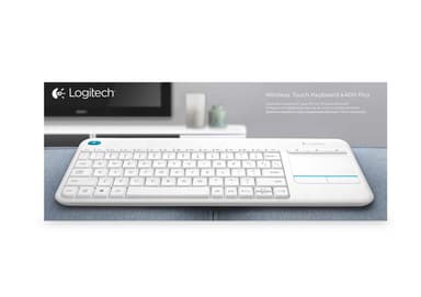 Logitech Wireless Touch K400 Plus keyboard Home RF Wireless Swiss White view 4