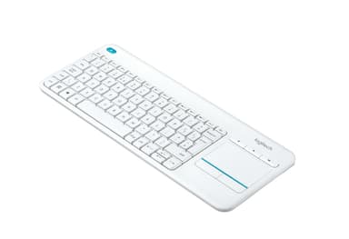 Logitech Wireless Touch K400 Plus keyboard Home RF Wireless Swiss White view 2