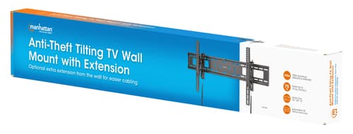 Manhattan Wall Mount With Extension for TV & Monitors (Tiltable Anti Theft), For screens 37" to 100", VESA compatibility: all between 200x200mm to 800x400mm - check the dimensions of the four mounting holes on back of screen to ensure it fits, Max 75kg, Bracket