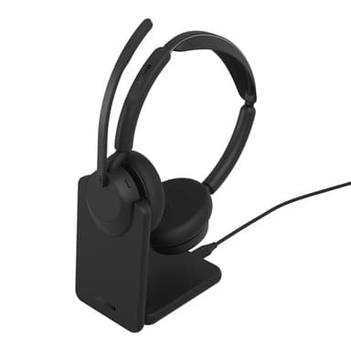 Jabra Evolve3 45 UC - USB-C with Dongle - Stereo (Charging Stand) view 2