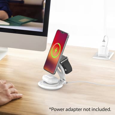 j5create Qi2 3-in-1 Magnetic Foldable Wireless Charging Station view 6