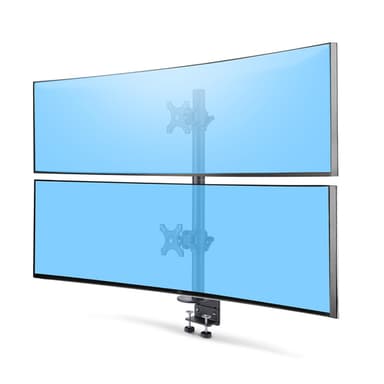 StarTech.com Desk Mount For 2x Vertically Stacked Monitors, Dual 49", Total 70lb (32kg), C-Clamp, Quick-Release VESA System, Widescreen 16:9/Ultrawide 32:9, TAA view 1