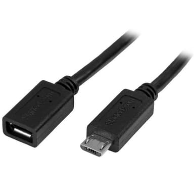 StarTech.com Micro-USB Extension Cable - M/F - 0.5m (20in) view 1