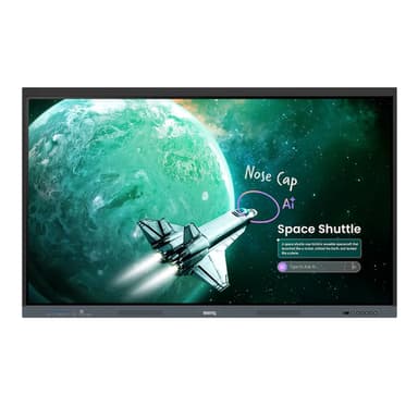 BenQ RE6505E interactive whiteboard 165.1 cm (65") 3840 x 2160 pixels Touchscreen Black USB view 1