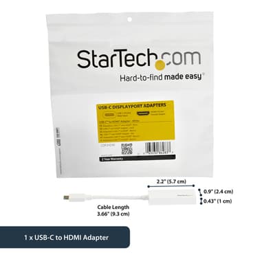 StarTech.com USB-C to HDMI Adapter with 4K 30Hz - White view 8
