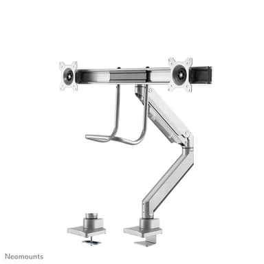 Neomounts NM-D775DXSILVER Monitor arm 10-32" - gas spring - Topfix - 180°-stop view 8
