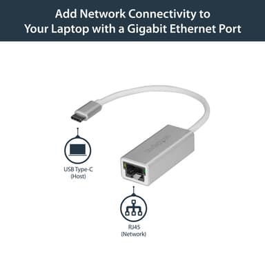 StarTech.com USB-C to Gigabit Network Adapter - Silver view 6