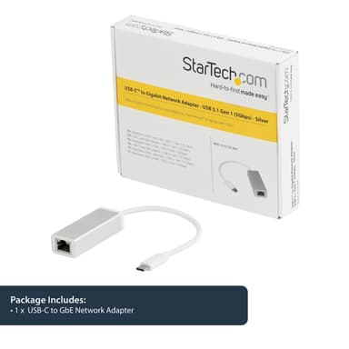 StarTech.com USB-C to Gigabit Network Adapter - Silver view 9