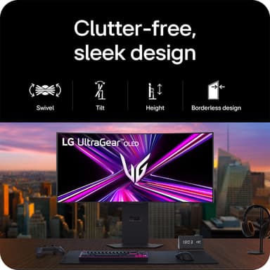 LG 34GX900A-B computer monitor 86.4 cm (34") 3440 x 1440 pixels Wide Quad HD OLED Black view 27