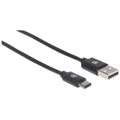 Manhattan USB-C to USB-A Cable, 1m, Male to Male, Black, 480 Mbps (USB 2.0), Hi-Speed USB, Lifetime Warranty, Equivalent to USB2AC1M view 2