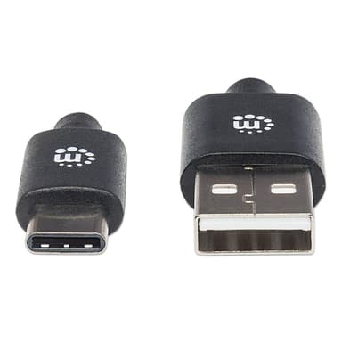 Manhattan USB-C to USB-A Cable, 1m, Male to Male, Black, 480 Mbps (USB 2.0), Hi-Speed USB, Lifetime Warranty, Equivalent to USB2AC1M view 3