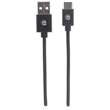 Manhattan USB-C to USB-A Cable, 1m, Male to Male, Black, 480 Mbps (USB 2.0), Hi-Speed USB, Lifetime Warranty, Equivalent to USB2AC1M view 4