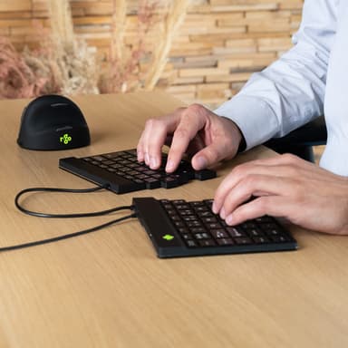 R-Go Tools Ergonomic keyboard R-Go Split Break v2 with break software, ergonomic split keyboard, QWERTY (UK), Wired, black view 8