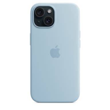 Apple iPhone 15 Silicone Case with MagSafe - Light Blue view 5