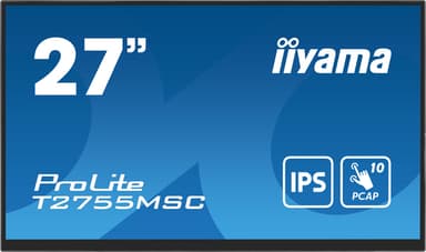 iiyama ProLite T2755MSC-B1 computer monitor 68.6 cm (27") 1920 x 1080 pixels Full HD LED Touchscreen Tabletop Black view 2