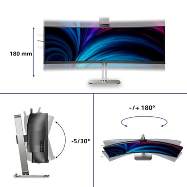Philips 49B2U6903CH/00 computer monitor 124 cm (48.8") 5120 x 1440 pixels Dual QHD LCD Grey view 5