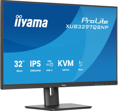 iiyama ProLite XUB3297QSNP-B1 computer monitor 81.3 cm (32") 2560 x 1440 pixels Quad HD LED Black view 12