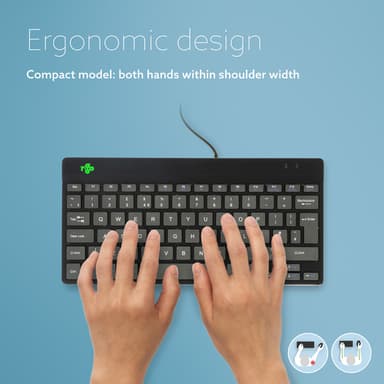 R-Go Tools Ergonomic keyboard R-Go Compact Break, compact keyboard with break software, QWERTY (UK), wired, black view 5
