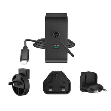 j5create 102W GaN PD USB-C 2-Port Charger with Changeable AC Plugs view 3