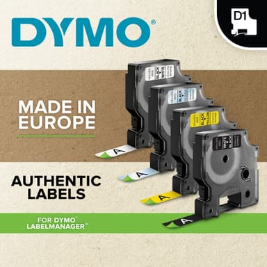 DYMO Authentic D1 Labels | Black Print on White | 19mm x 7m | Self-Adhesive Labels for LabelManager Label Printers | 10 Count view 5