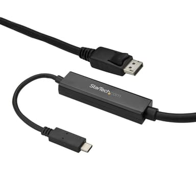 StarTech.com 9.8ft/3m USB C to DisplayPort 1.2 Cable 4K 60Hz - USB-C to DisplayPort Adapter Cable - HBR2 USB Type-C DP Alt Mode to DP Monitor Video Cable - Works w/ Thunderbolt 3 - Black view 1