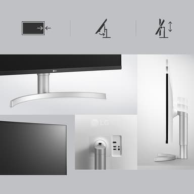 LG 32UN650K-W computer monitor 81.3 cm (32") 3840 x 2160 pixels 4K Ultra HD LED White view 5