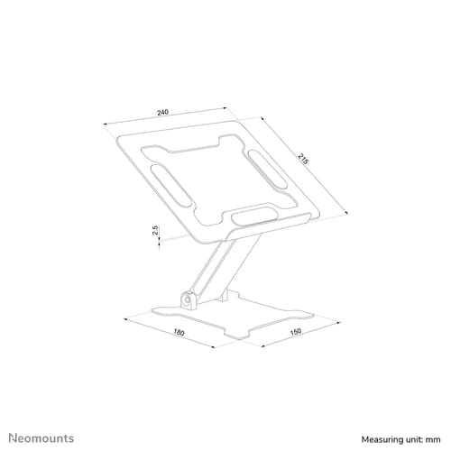 Neomounts DS20-740BL1 Laptop stand 11-15" - height adjustable - foldable - compact - universal