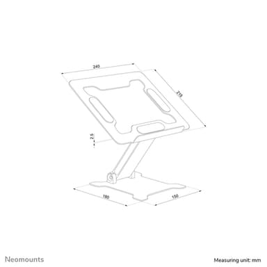 Neomounts DS20-740BL1 Laptop stand 11-15" - height adjustable - foldable - compact - universal view 20