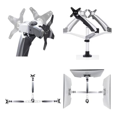 StarTech.com Desk Mount Monitor Arm For 27in 16:9 or 30in 21:9 Ultrawide Screens, VESA 75x75/100x100, Tool-Less Mechanical Spring Arm, C-Clamp/Grommet, TAA view 10