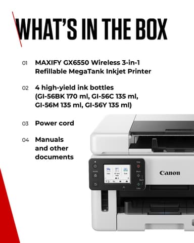 Canon MAXIFY GX6550 Inkjet A4 600 x 1200 DPI Wi-Fi view 10