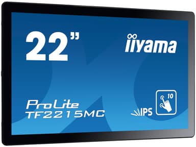 iiyama ProLite TF2215MC-B2 computer monitor 54.6 cm (21.5") 1920 x 1080 pixels Full HD LED Touchscreen Multi-user Black view 1